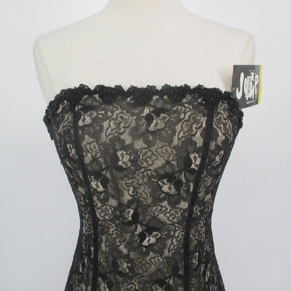 Vintage 90s Lace Maxi Dress Gown Jump XXS - Picture 4 of 14